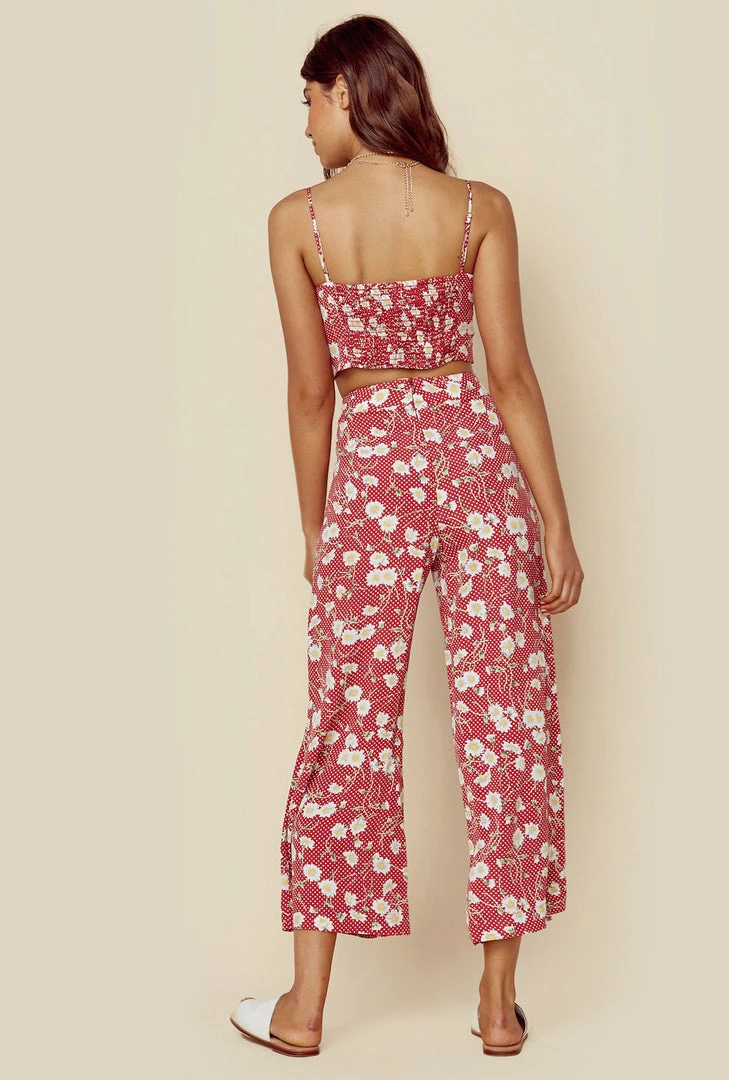 Blue Life Carley Culotte Pants Red Polka Flower 5 Blue Life Carley Culotte Pants Red Polka Flower