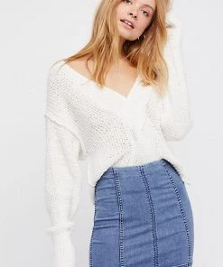 Free People Modern Femme Denim Mini Skirt