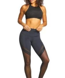 Activewear Onzie Heart Yoga Sports Bra Black Honeycomb
