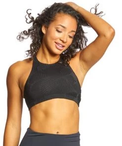 Activewear Onzie Heart Yoga Sports Bra Black Honeycomb
