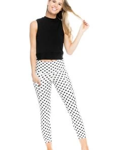 New Arrivals Strut This Flynn Crop Capri Leggings Big Dots