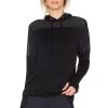 Strut This Austin Mesh Hoodie Sweatshirt Black