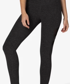 New Arrivals Beyond Yoga Iconic Silhouette Mesh Legging Black/Charcoal