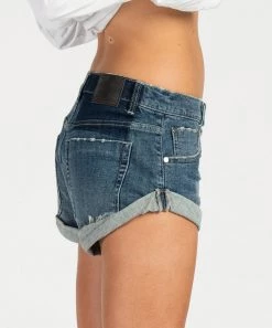 One Teaspoon Seamonster Bandits Jean Shorts Denim