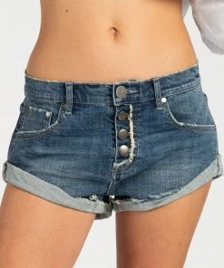 One Teaspoon Seamonster Bandits Jean Shorts Denim