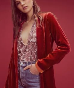 For Love And Lemons Nadine Velvet Coat