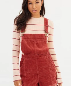 New Arrivals MINKPINK Empire Cord Mini Overalls