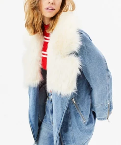 New Arrivals MINKPINK Yetti Denim Biker Jacket