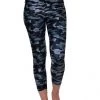 New Arrivals Onzie Distressed Camo Midi Leggings