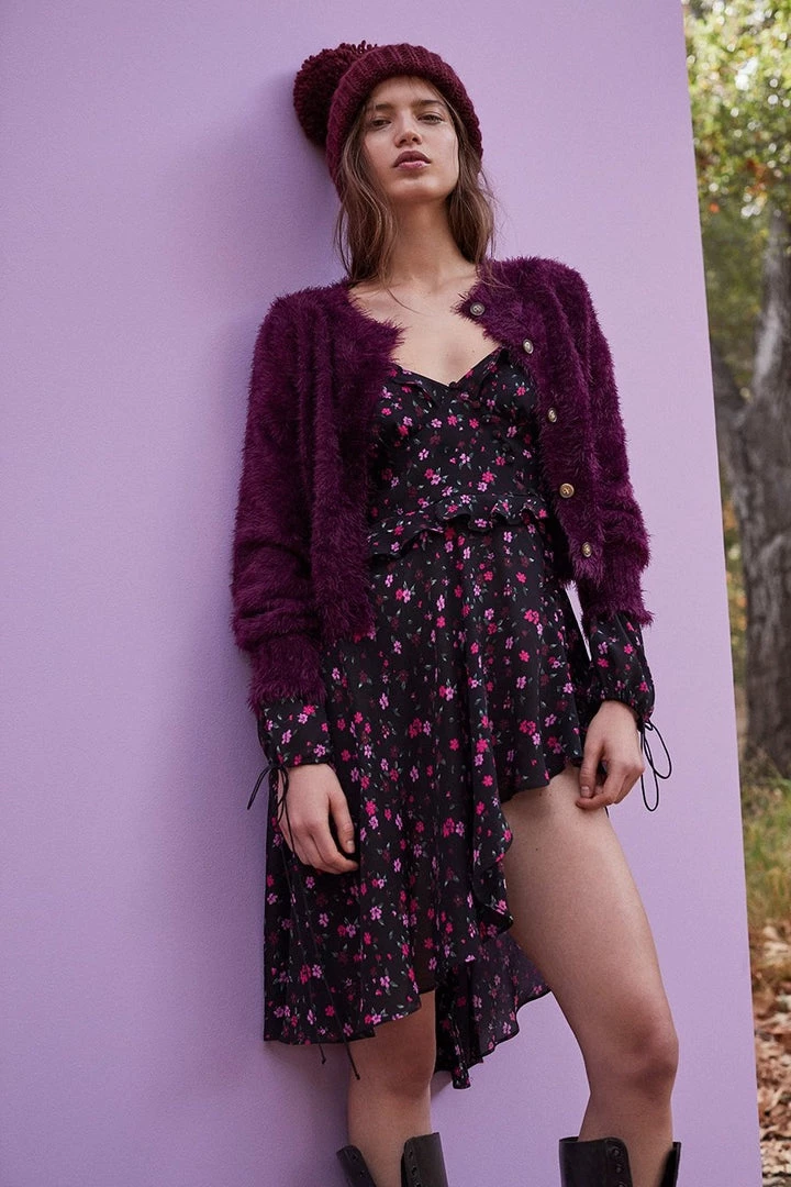 For Love And Lemons Lou Cardigan Purple Sweater Sweaters & Knits 6 For Love And Lemons Lou Cardigan Purple Sweater Sweaters & Knits