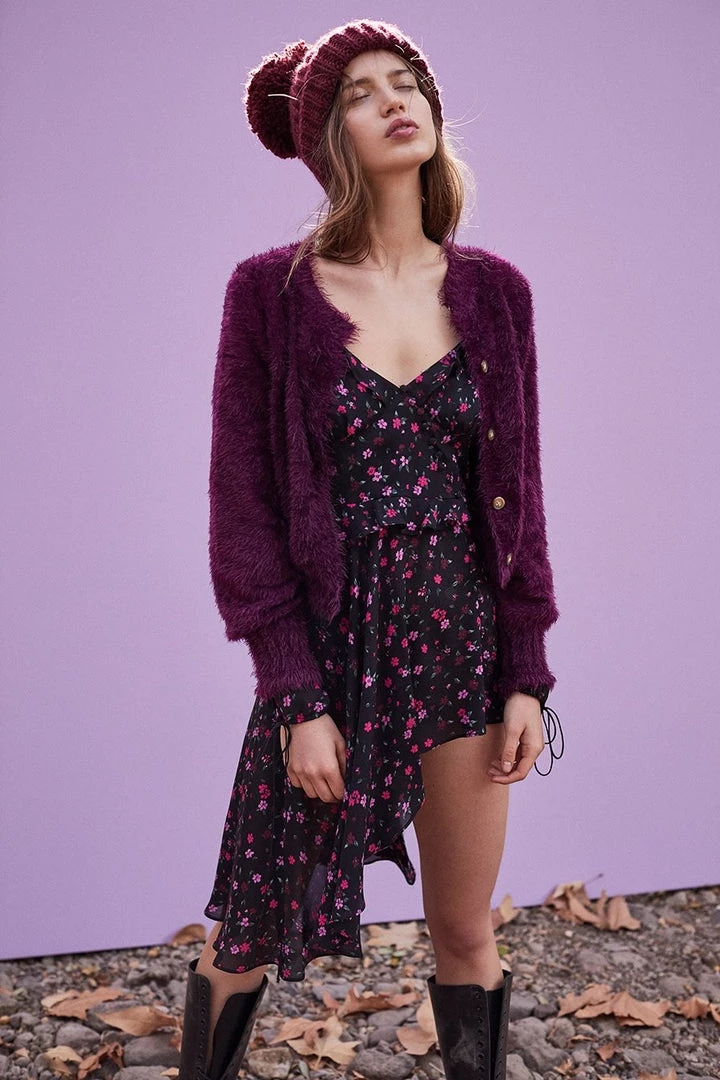 For Love And Lemons Lou Cardigan Purple Sweater Sweaters & Knits 3 For Love And Lemons Lou Cardigan Purple Sweater Sweaters & Knits