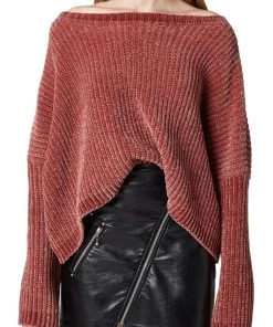 Blank NYC Chenille Off The Shoulder Sweater