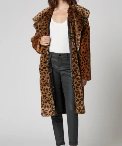 Blank Party Animal Faux Fur Leopard Jacket Coat