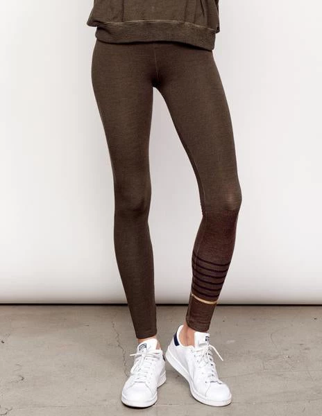 Sundry Metallic Stripe Skinny Yoga Pant Pine 3 Sundry Metallic Stripe Skinny Yoga Pant Pine