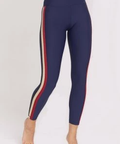 Activewear Spiritual Gangster Shimmer Stripe 7/8 High Waist Striped Legging Aurora Sky