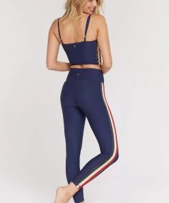 Activewear Spiritual Gangster Shimmer Stripe 7/8 High Waist Striped Legging Aurora Sky