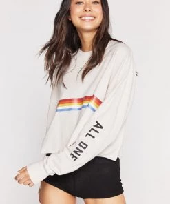 Spiritual Gangster We Are All One Oversized Crop Long Sleeve New Arrivals