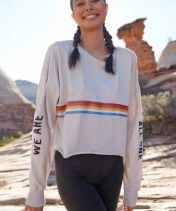 Spiritual Gangster We Are All One Oversized Crop Long Sleeve New Arrivals