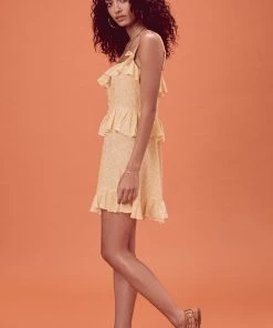 For Love And Lemons Limoncello Mini Dress