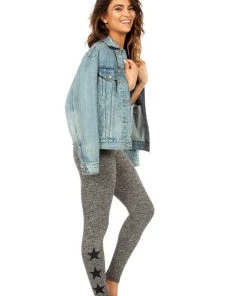New Arrivals Strut This Star Ankle Grey/Moss Black Legging