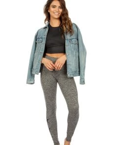 New Arrivals Strut This Star Ankle Grey/Moss Black Legging