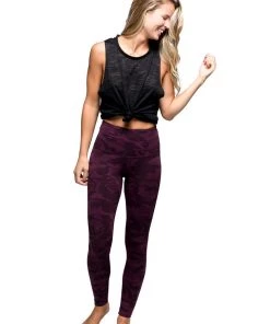 New Arrivals Strut This Teagan Ankle Eggplant Camo Legging