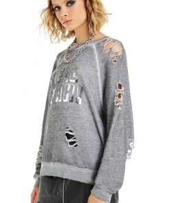 SUMMER SALE Wildfox Hell Yeah! Distressed Sommers Sweater