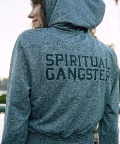 Spiritual Gangster Inner Light Crop Hoodie Sweater