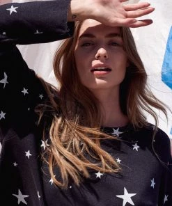 Sweaters & Knits Sundry Stars Cut Off Sweatshirt