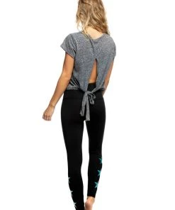 Strut This Star Ankle Legging Black/Teal Star