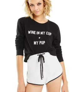 Wildfox Wine In My Cup Zoey Crop Sweater Sweaters & Knits
