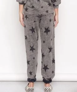 SUNDRY Acid Wash Gray Stars Classic Sweatpants