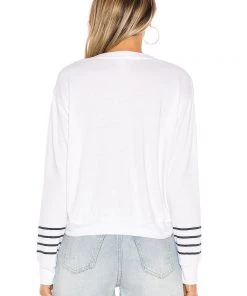 Sundry Stripes Crop Blouson Rainbow Sweatshirt Sweaters & Knits