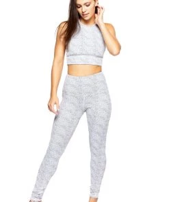 Sports Bras Strut This Kendall Ankle Legging White Sprinkle
