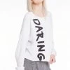 Wildfox Daring Monte Crop Sweater Vanilla