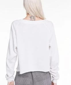 Wildfox Daring Monte Crop Sweater Vanilla