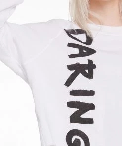 Wildfox Daring Monte Crop Sweater Vanilla