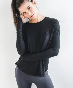 Tops Joah Brown Limitless Long Sleeve Pocket Crew Tee