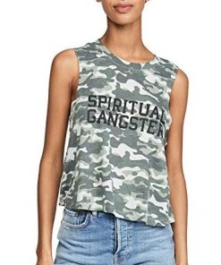 Activewear Spiritual Gangster SGV Camo Crop Tank