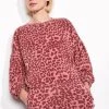 Sundry Leopard Ruched Sweatshirt Pigment Sierra