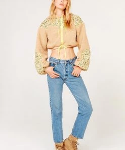 For Love And Lemons Brooke Shearling Cropped Hoodie Teddy