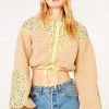 For Love And Lemons Brooke Shearling Cropped Hoodie Teddy