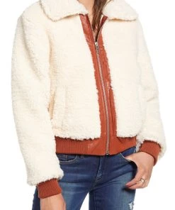 Blank NYC Faux Shearling Crop Jacket Jackets & Blazers
