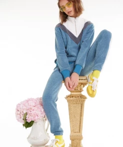 SUMMER SALE Wildfox Blocked Soto Warm-Up Sweater Jewel