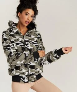 Jackets & Blazers Strut This Abby Jacket Camo Sherpa