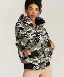 Jackets & Blazers Strut This Abby Jacket Camo Sherpa