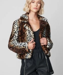 Blank NYC Thundercat Leopard Faux Fur Jacket Jackets & Blazers