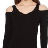 Tops LNA Vera Long Sleeve Top Black 1 Tops LNA Vera Long Sleeve Top Black
