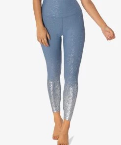 Activewear Beyond Yoga Alloy Ombre High Waisted Midi Legging Serene Blue