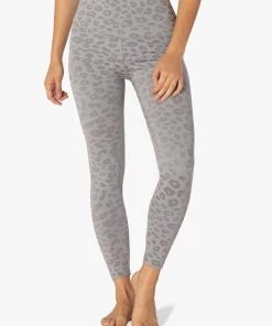 Activewear Beyond Yoga Leopard Jacquard High Waisted Midi Legging